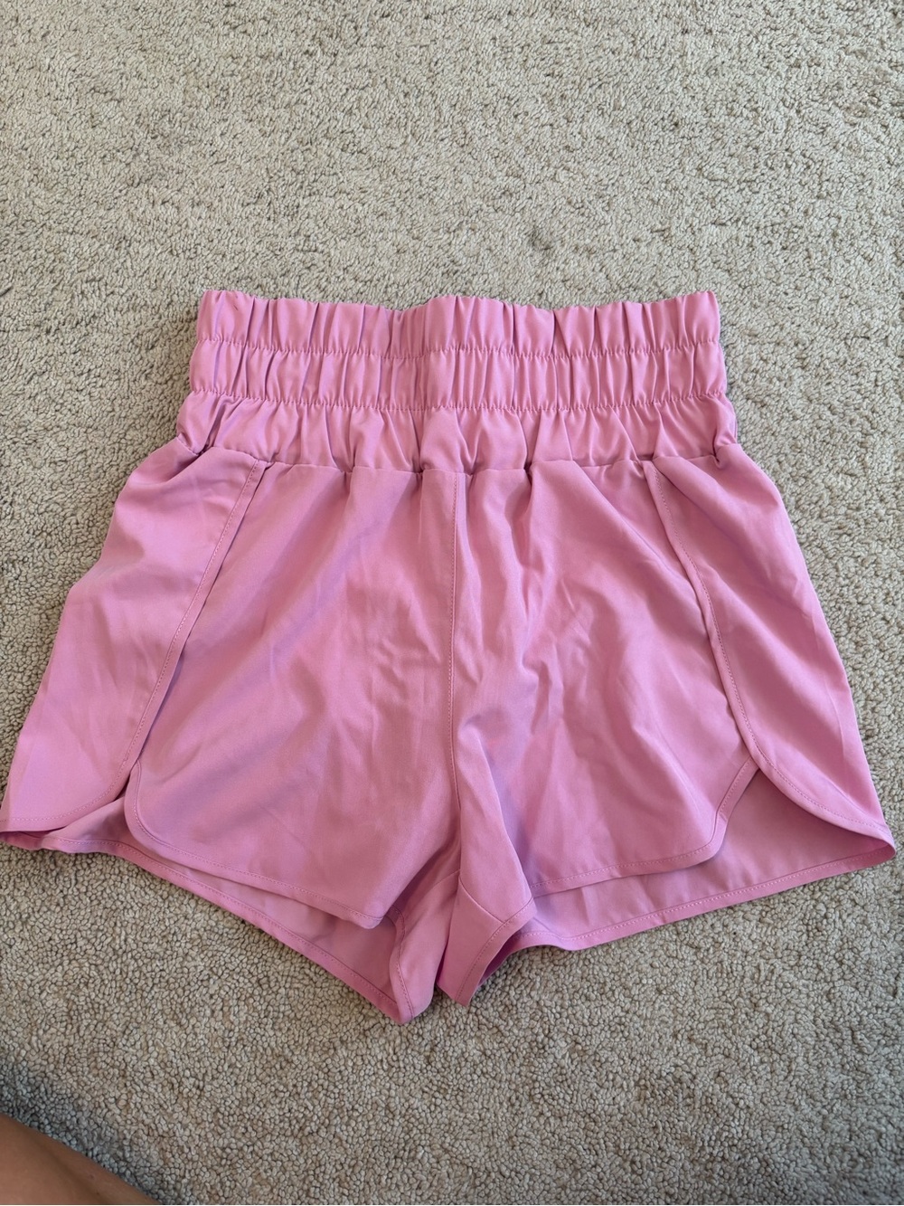 Judith March Pink High-Waist Athletic Shorts, Women’s Medium